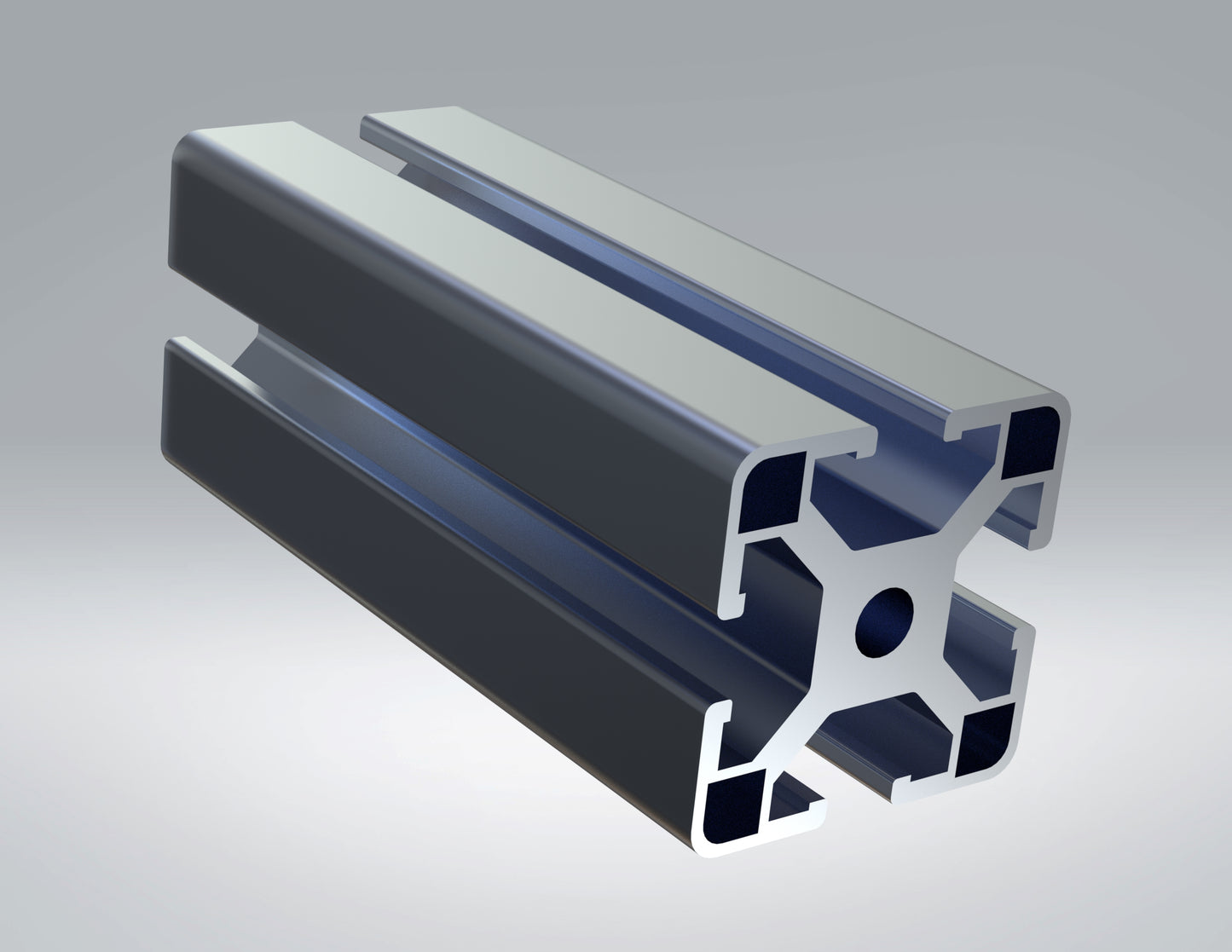 40mm X 40mm Hollow T-Slotted Profile - Four Open T-Slots
