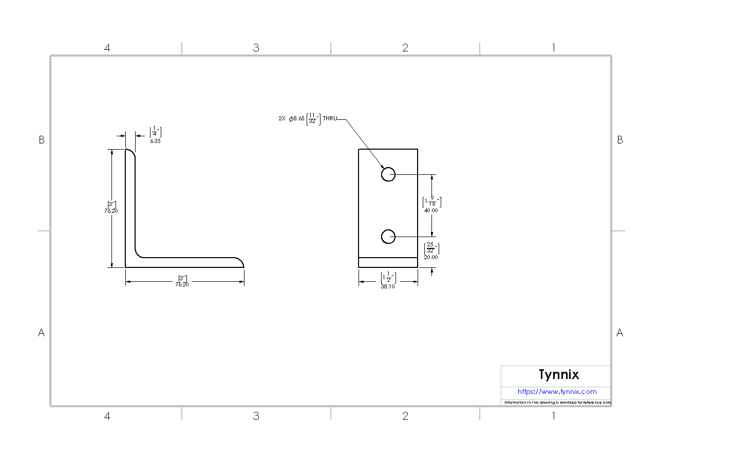 Corner Bracket (Extended) for 40 mm High Rail (40 series), 3" (76mm) Long, Silver