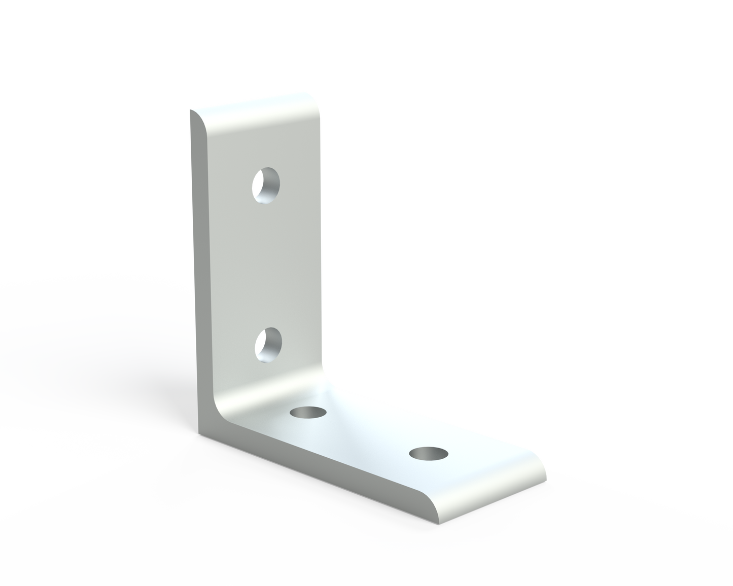 Corner Bracket (Extended) for 40 mm High Rail (40 series), 3" (76mm) Long, Silver