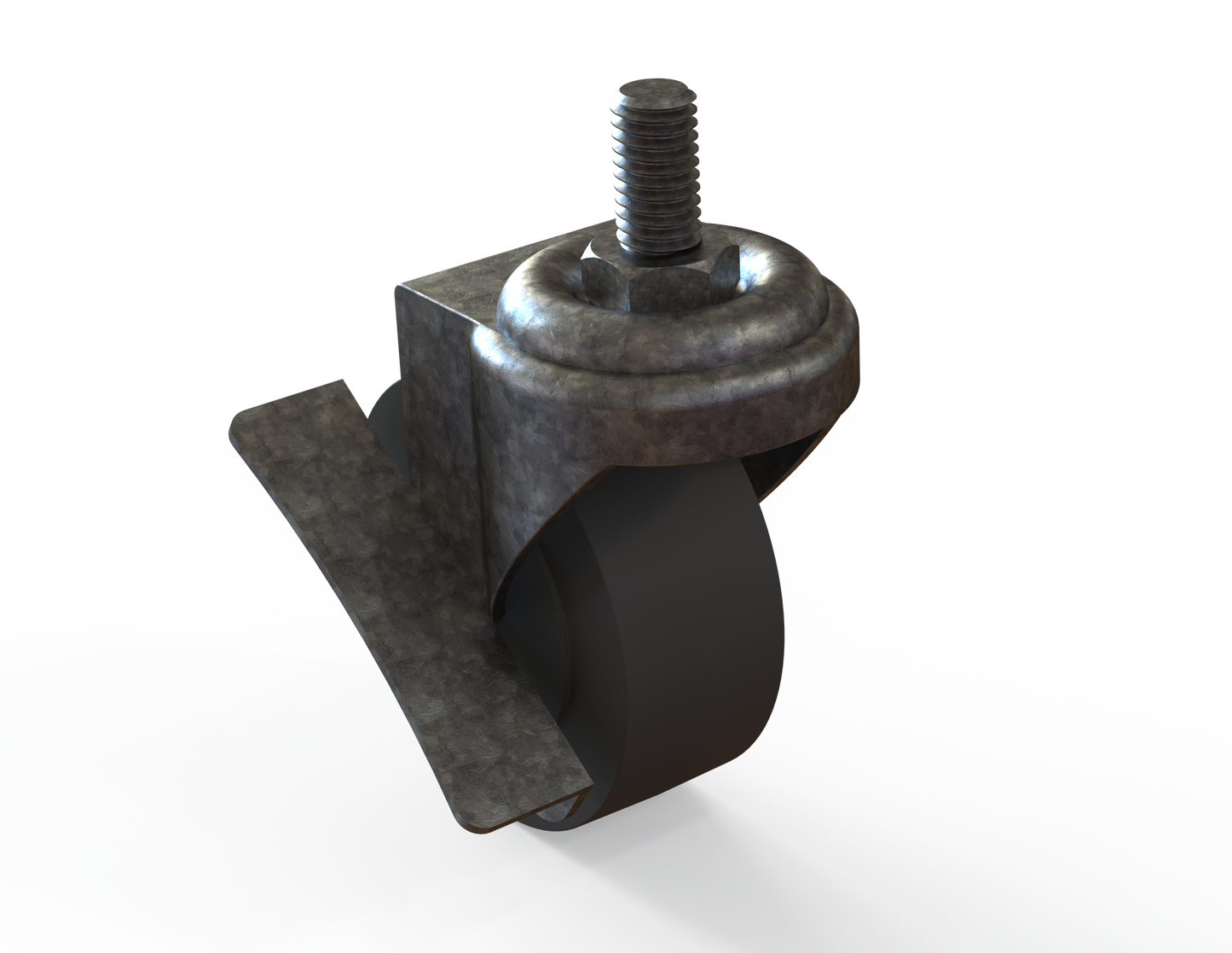 Stem Mount Swivel Caster for 30 and 40 mm High Single Rail