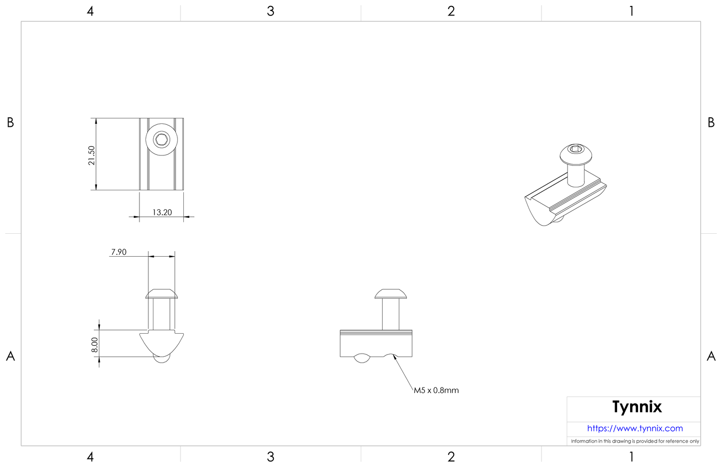 Spring Loaded Ball Nut, M5 Thread Size